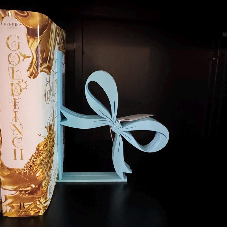 Bow Bookends Colorful Set Bookshelf Decor Accessory