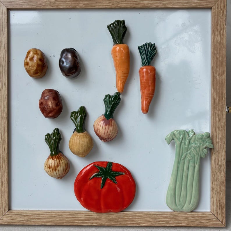 Vegetable Ceramic Fridge Magnets