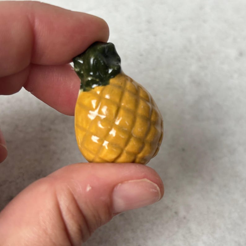 Retro Fruit and Vegetable Fridge Magnets, Ceramic Slip Casting