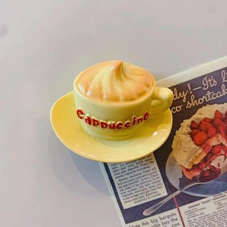 Breakfast refrigerator magnets, 8-piece set, kitchen decorations