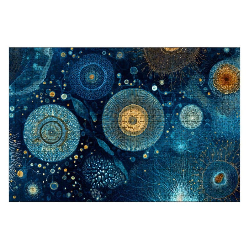 Abstract Plankton Ocean Art Puzzle 1000 Piece Wooden Jigsaw