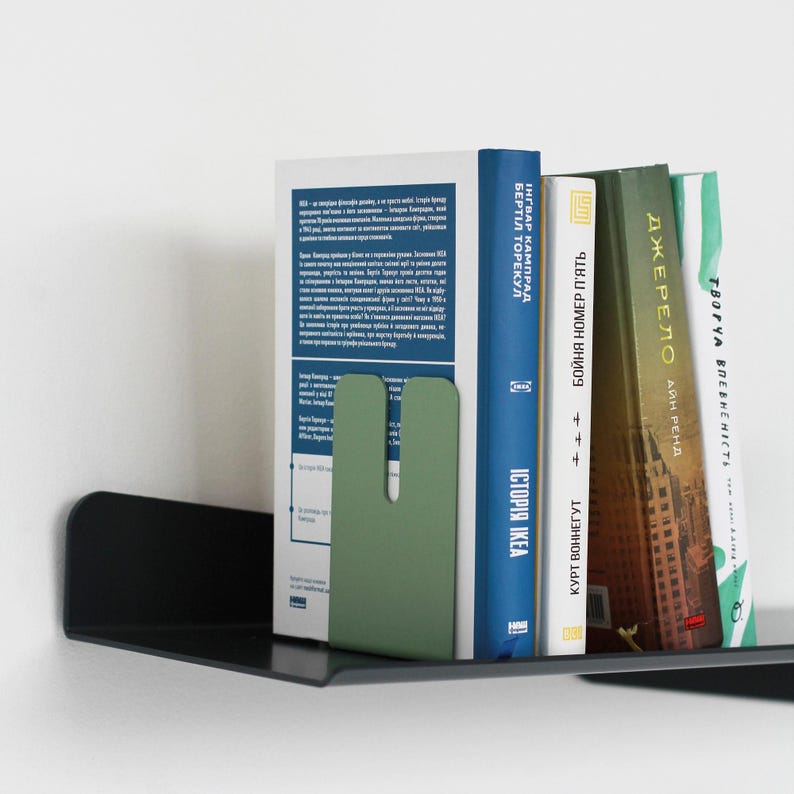 Modern Bookends Set Unique Metal Book Stand