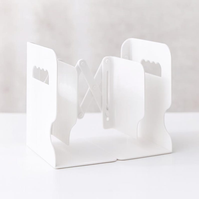 Adjustable Plastic Bookends Modern Organizer Home Office