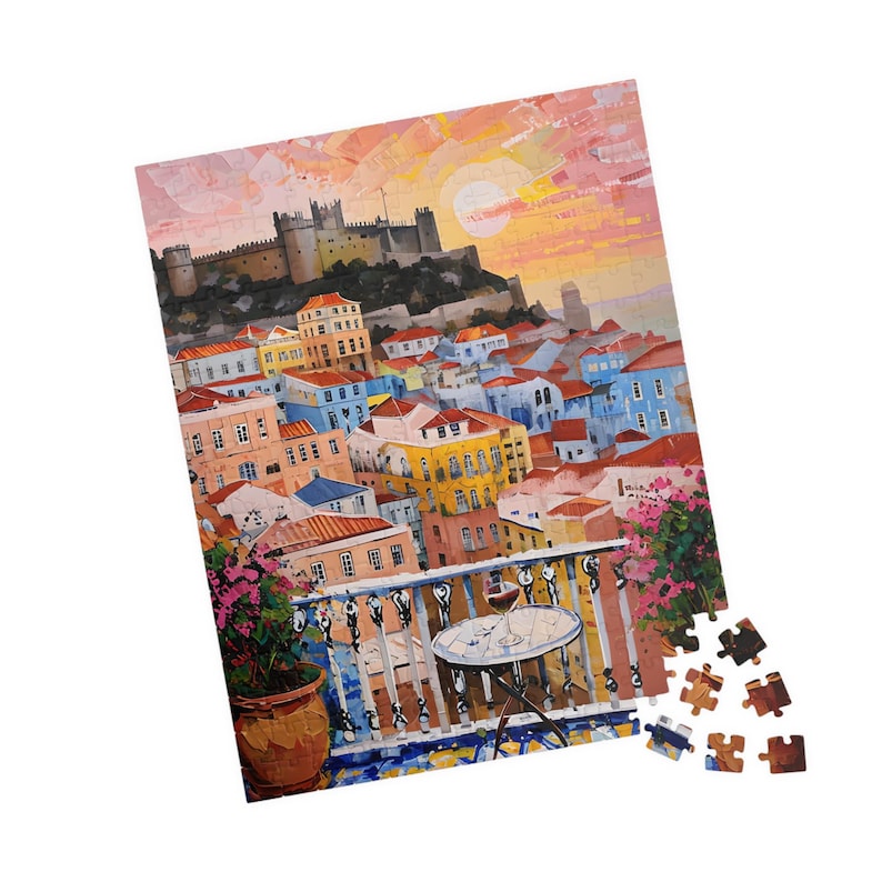 Lisbon Portugal Cityscape Mosaic Jigsaw Puzzle 110–1014 Pieces