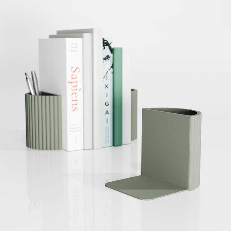 ARC Bookends Pencil Holder Desk Organizer Set of 2