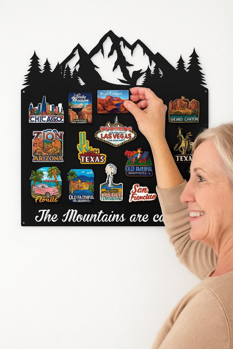 Adventures Scenic Travel Memory Magnetic Display Board