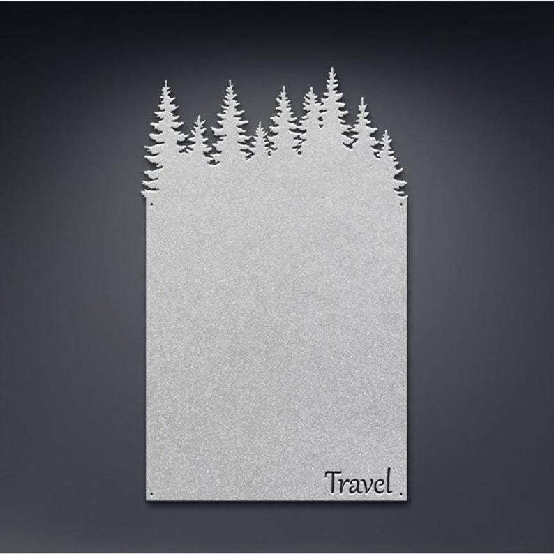 Travel Magnet Board, Forest Magnetic Board, Custom Board for Travel Magnets Keepsake, Large Display Board, Travel Theme, Travel Memory Gift
