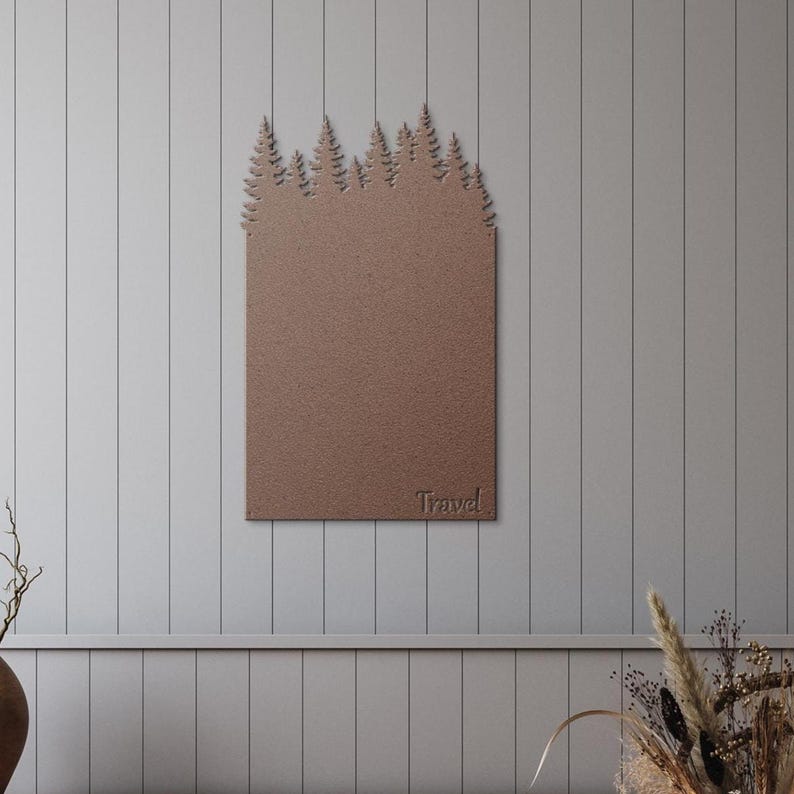 Travel Magnet Board, Forest Magnetic Board, Custom Board for Travel Magnets Keepsake, Large Display Board, Travel Theme, Travel Memory Gift