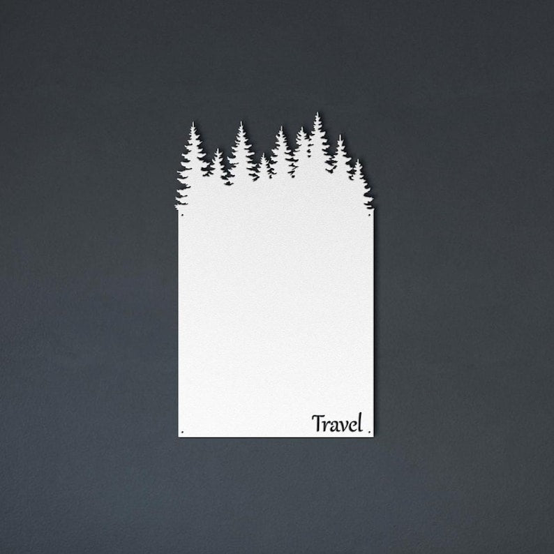 Travel Magnet Board, Forest Magnetic Board, Custom Board for Travel Magnets Keepsake, Large Display Board, Travel Theme, Travel Memory Gift
