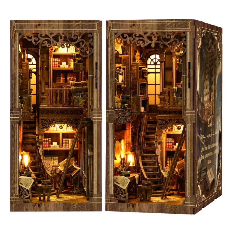 Ancient Book Collection Room DIY Book Nook Miniature Library