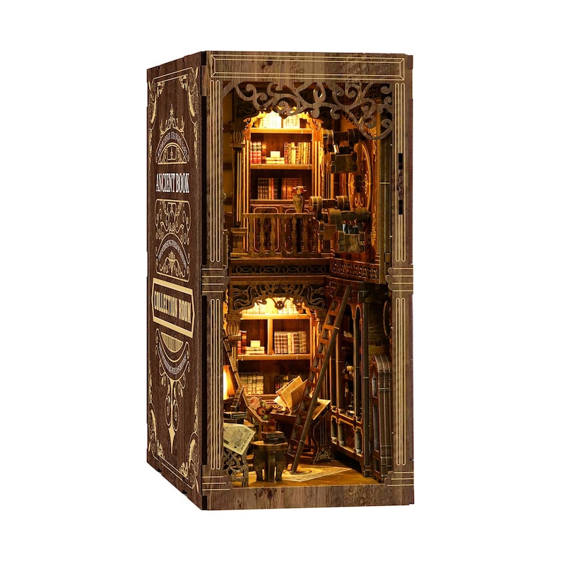 Ancient Book Collection Room DIY Book Nook Miniature Library