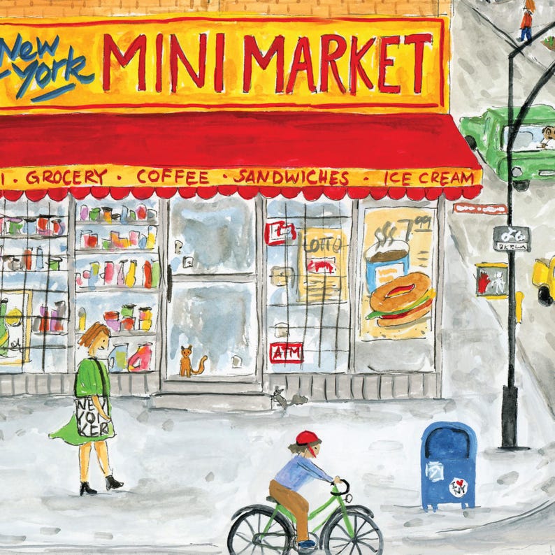 New York Street Life Puzzle - 1,000 Pieces, Brooklyn street scene hand-painted