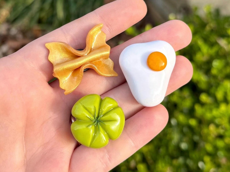 Tomato Fridge Magnet, Handmade Food Kitchen Decor