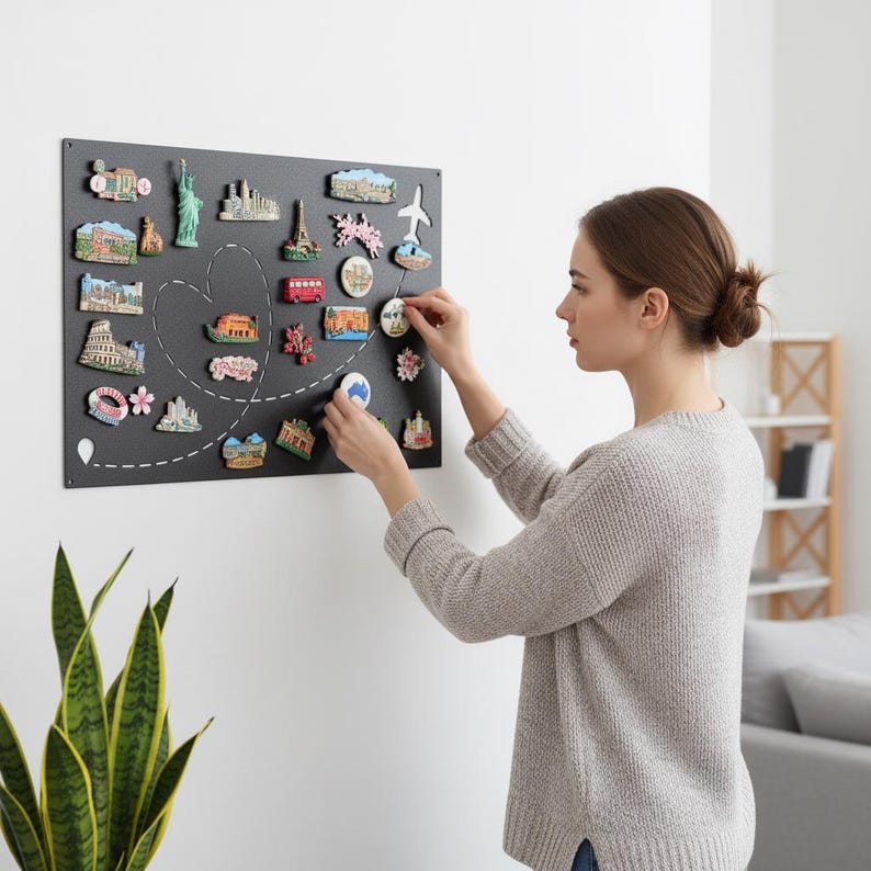 Large Metal Bulletin Magnetic Display Board