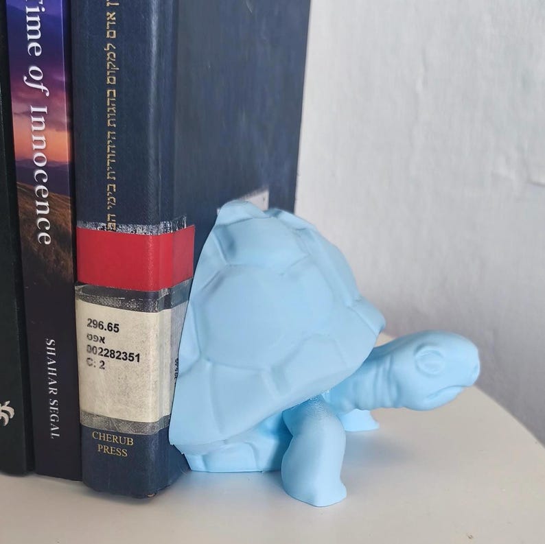 Turtle Bookends, Tortoise Bookend Set, Kids Room & Nursery Decor, Ocean Animal Bookshelf Holder