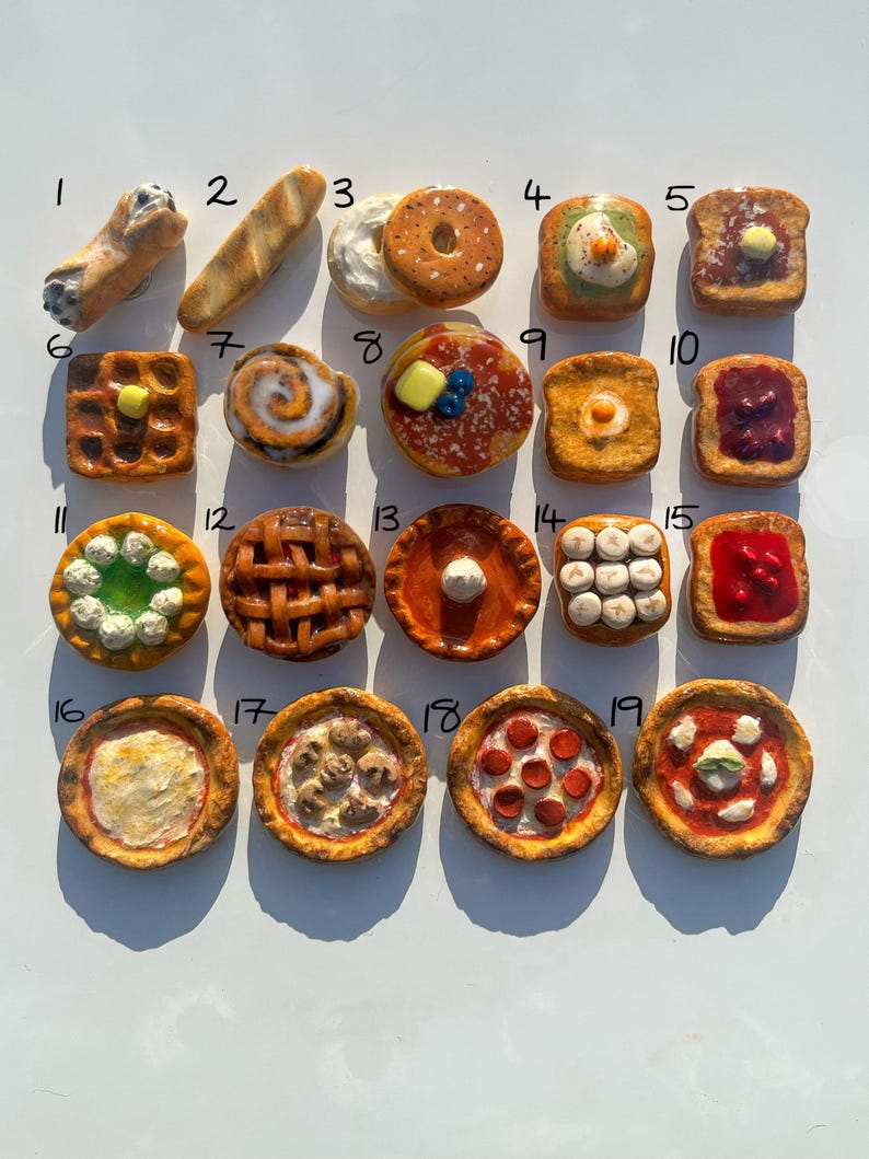 Mini Food Fridge Magnet Set