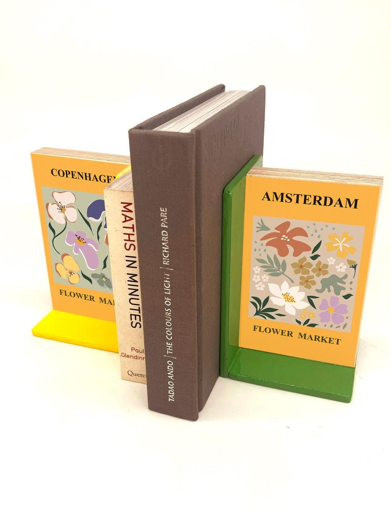 Flower Market Bookend Decorative Shelf Accent