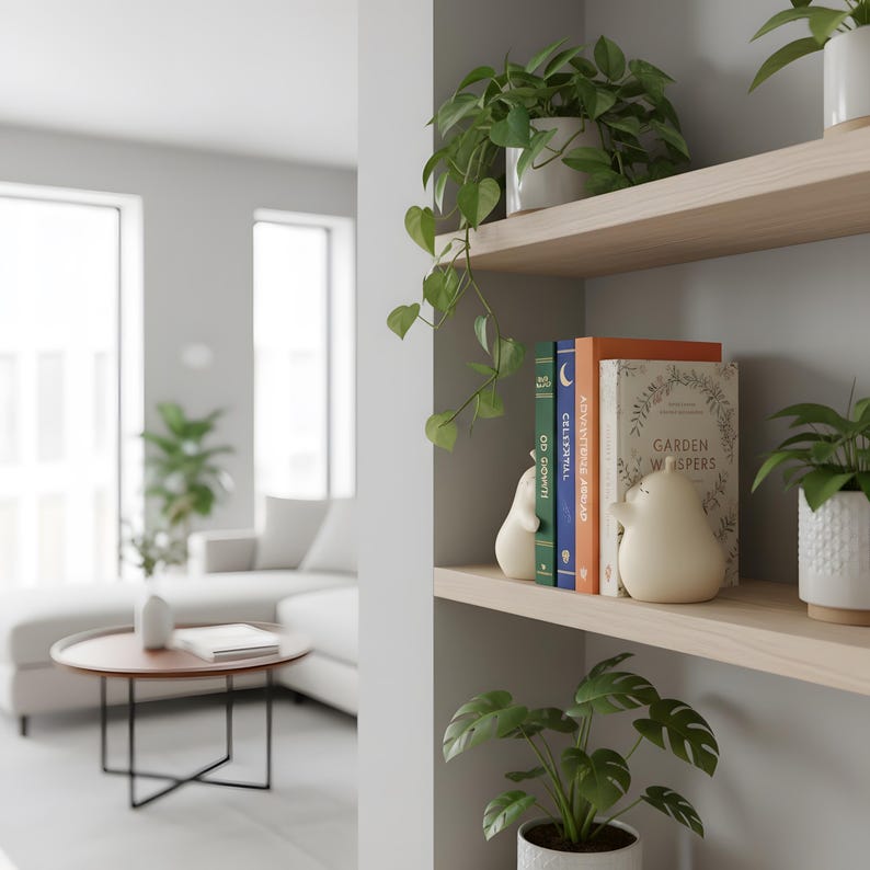 Hugging Figurine Bookends Modern Minimal Shelf Decor