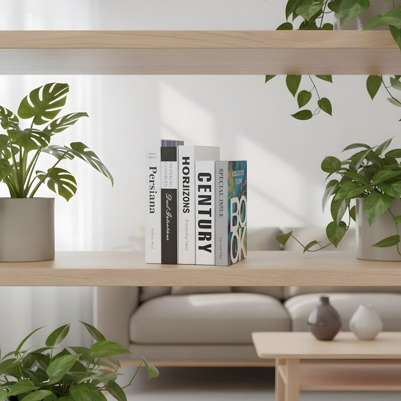 BOOK Word Bookends Modern Metal Shelf Decor