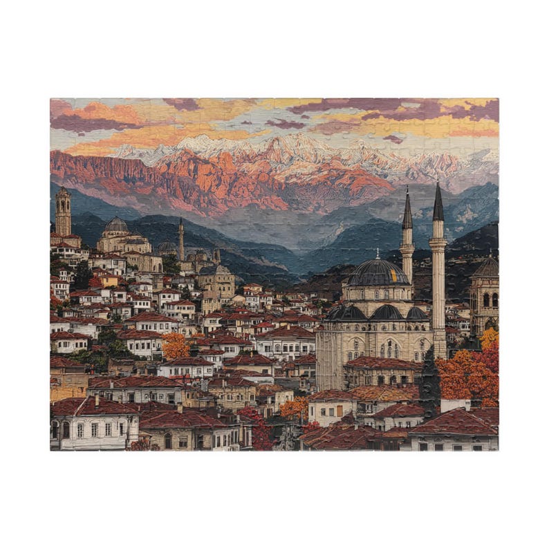 Albania City Puzzle (110, 252, 520, 1014-piece) Albanian Cityscape Mosaic Jigsaw Puzzle