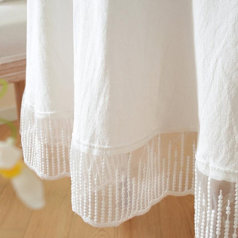 Nappe romantique française en coton blanc