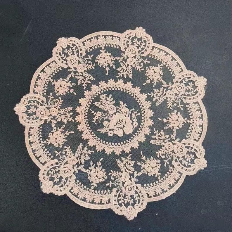 Sets de table en dentelle vintage broderie européenne rétro