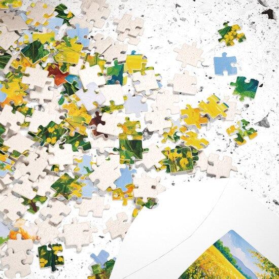 Golden Meadow Cat Jigsaw Puzzle 1000 Piece Floral Design