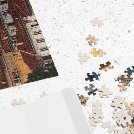 Albania City Puzzle (110, 252, 520, 1014-piece) Albanian Cityscape Mosaic Jigsaw Puzzle