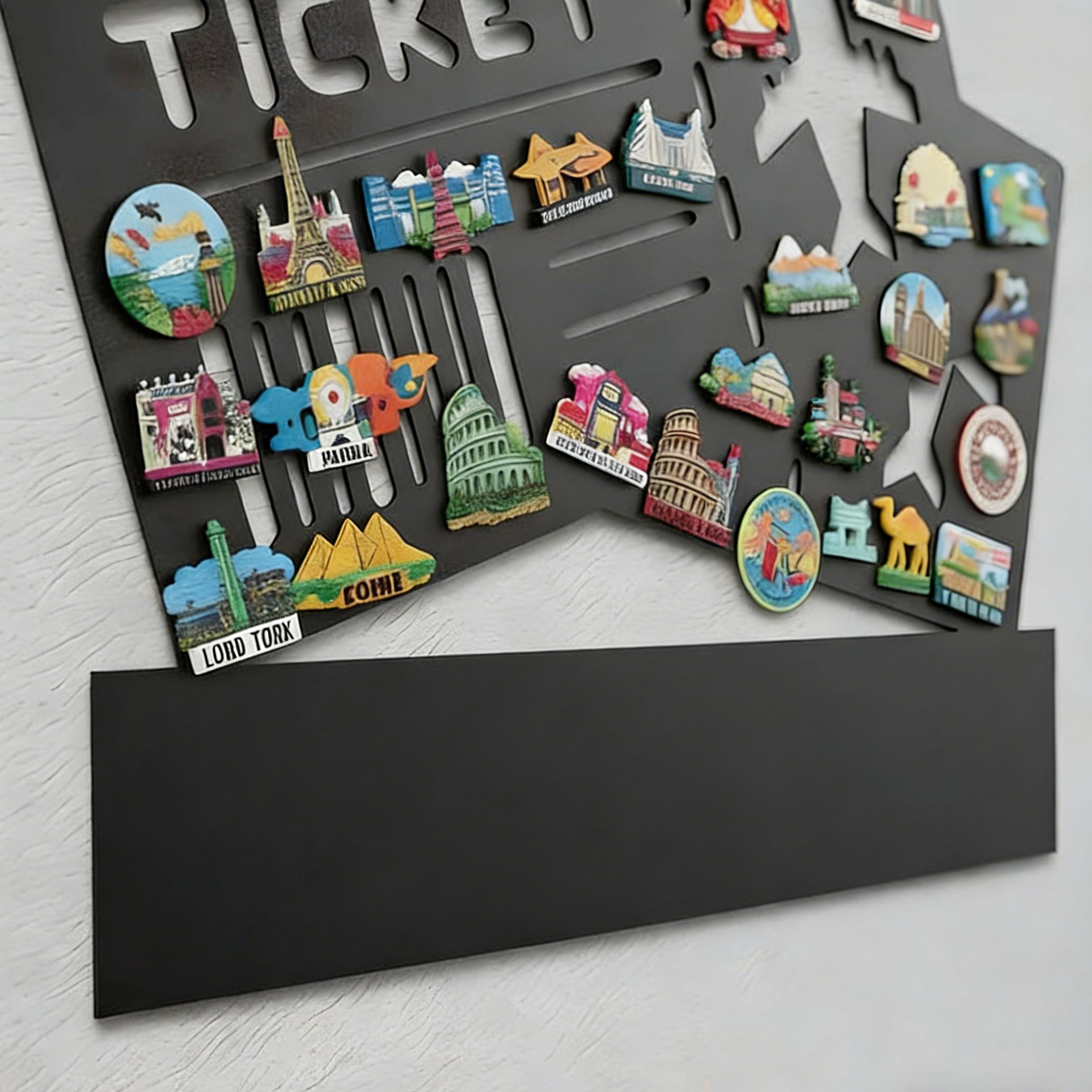 World Trip Souvenir Metal Magnetic Display Board