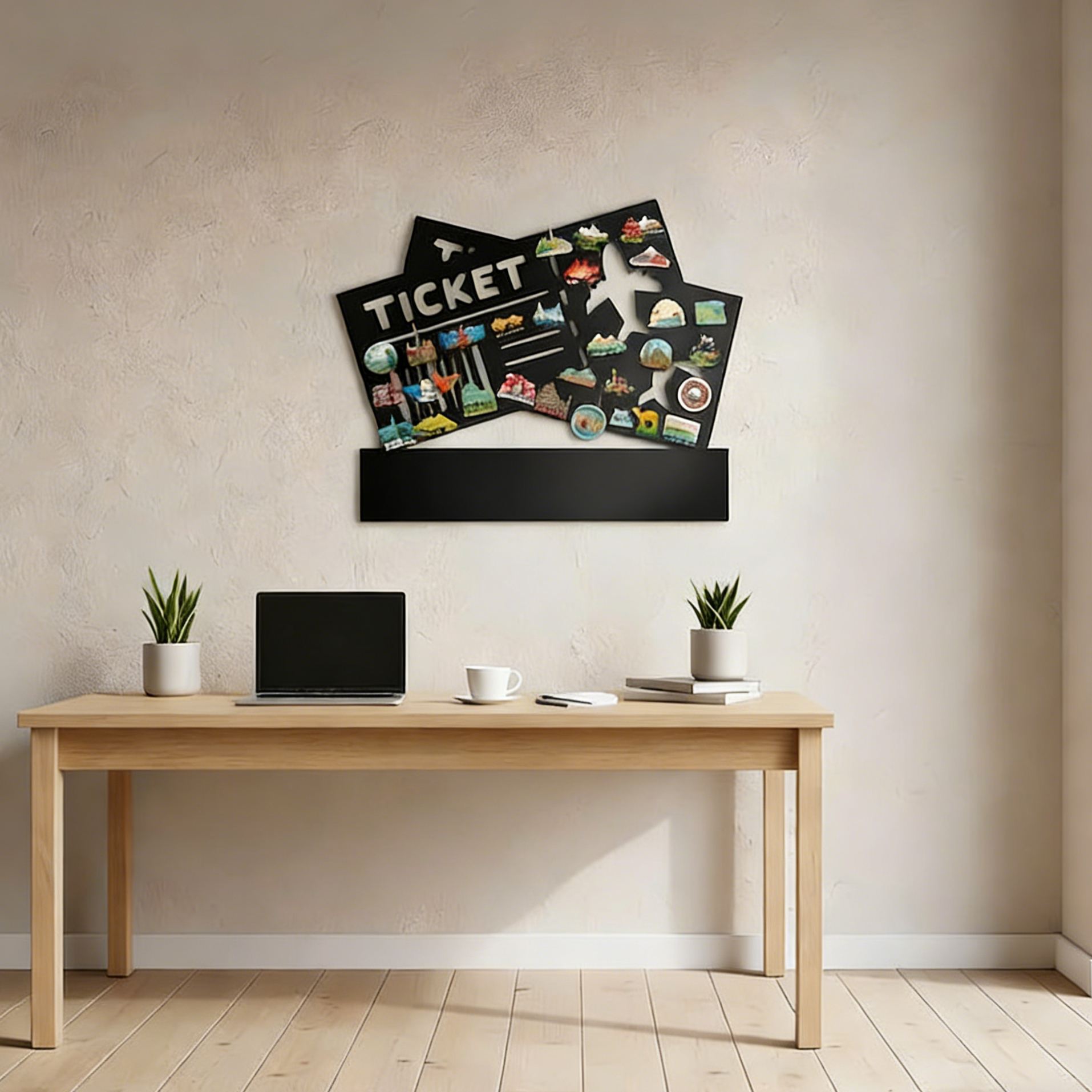 World Trip Souvenir Metal Magnetic Display Board