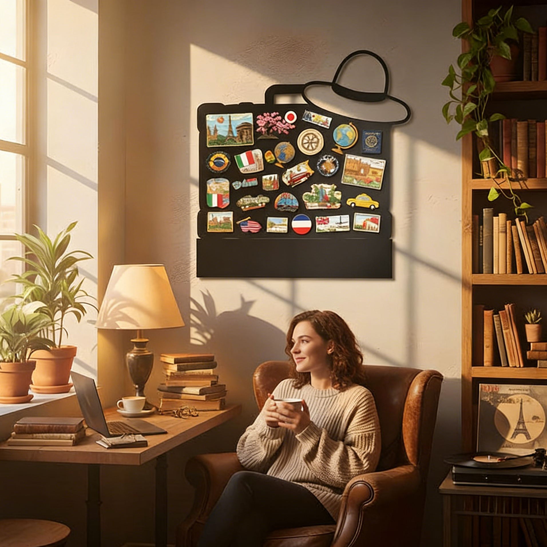 Metal Suitcase Souvenir Magnetic Display Board