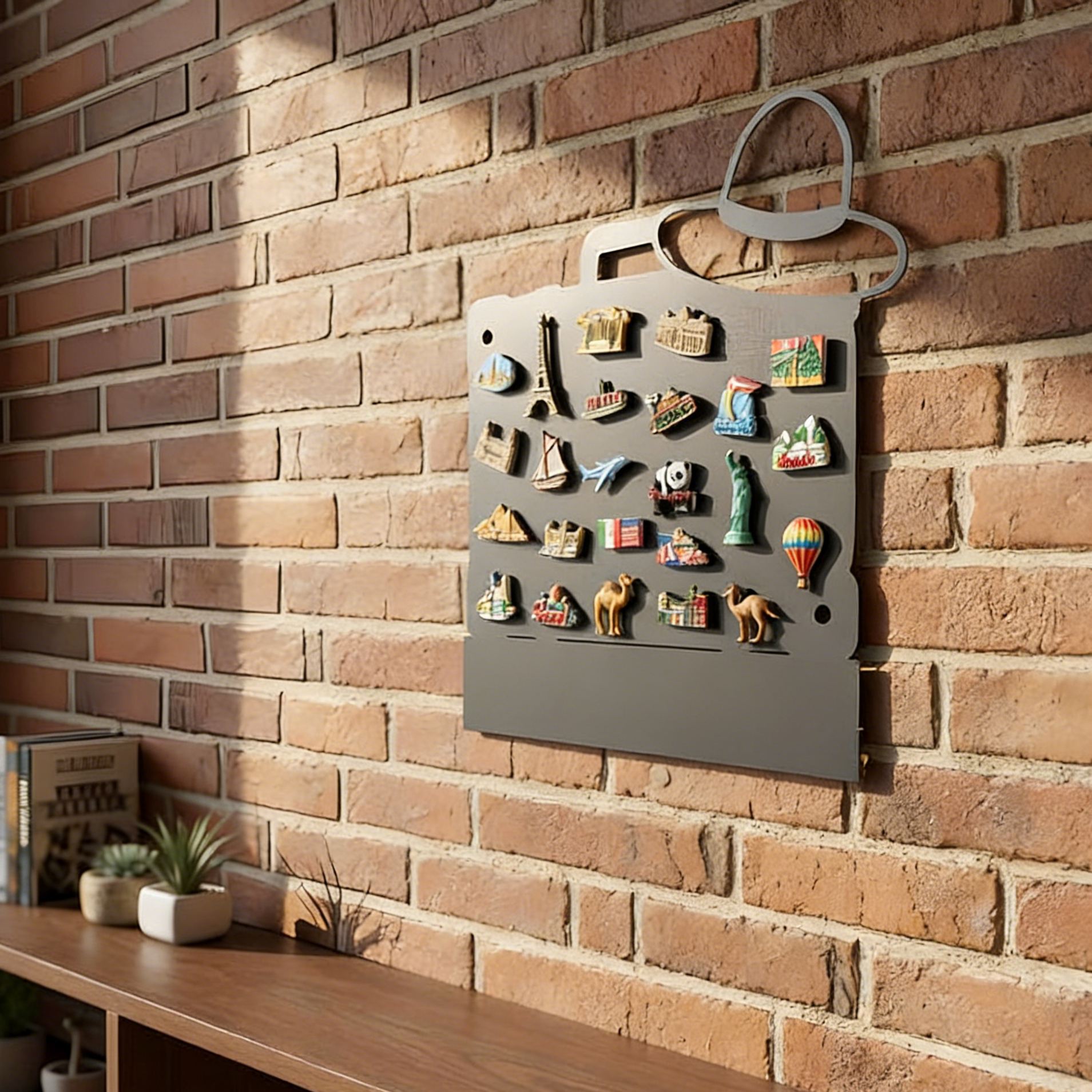 Metal Suitcase Souvenir Magnetic Display Board