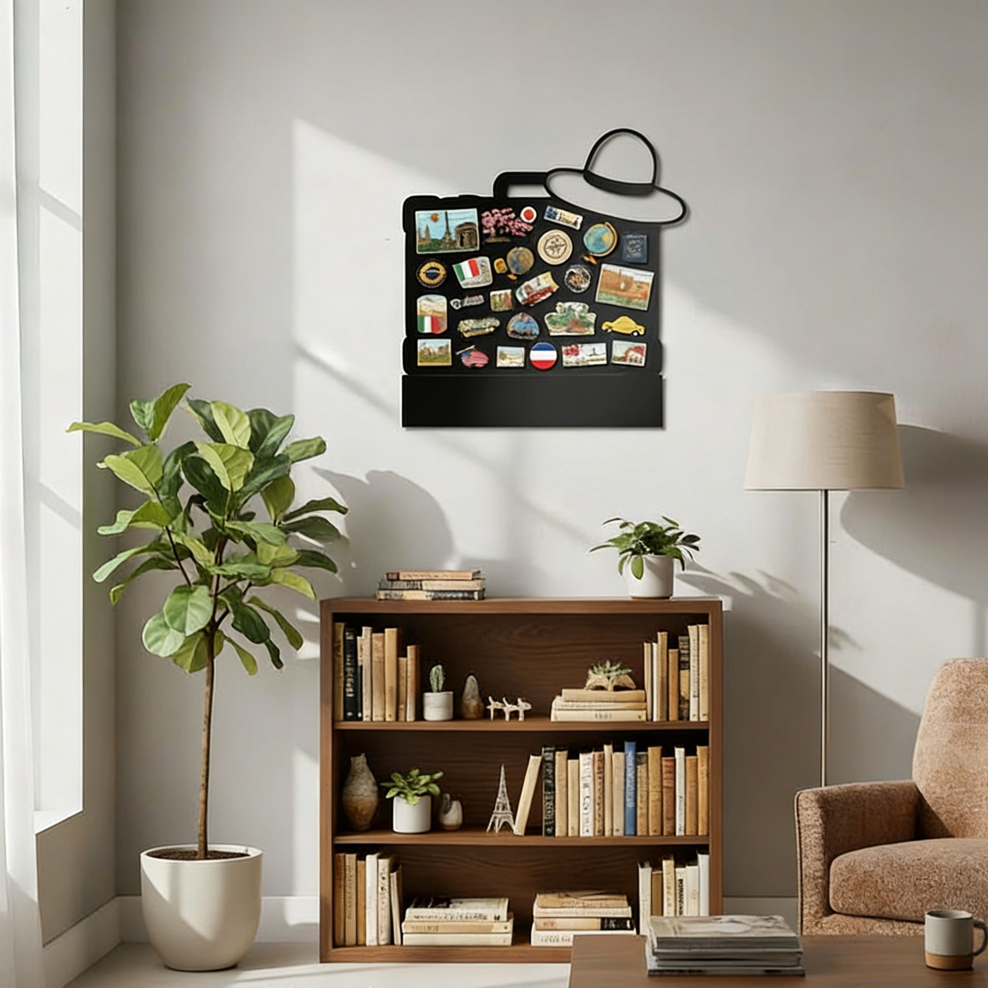 Metal Suitcase Souvenir Magnetic Display Board
