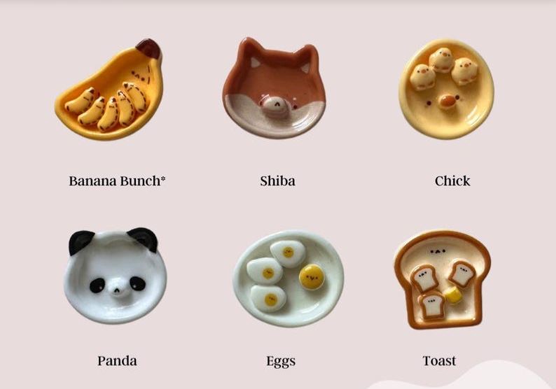 Cute Fridge Magnet, Food and Animals, Eggs, Toast, Fruits, Panda