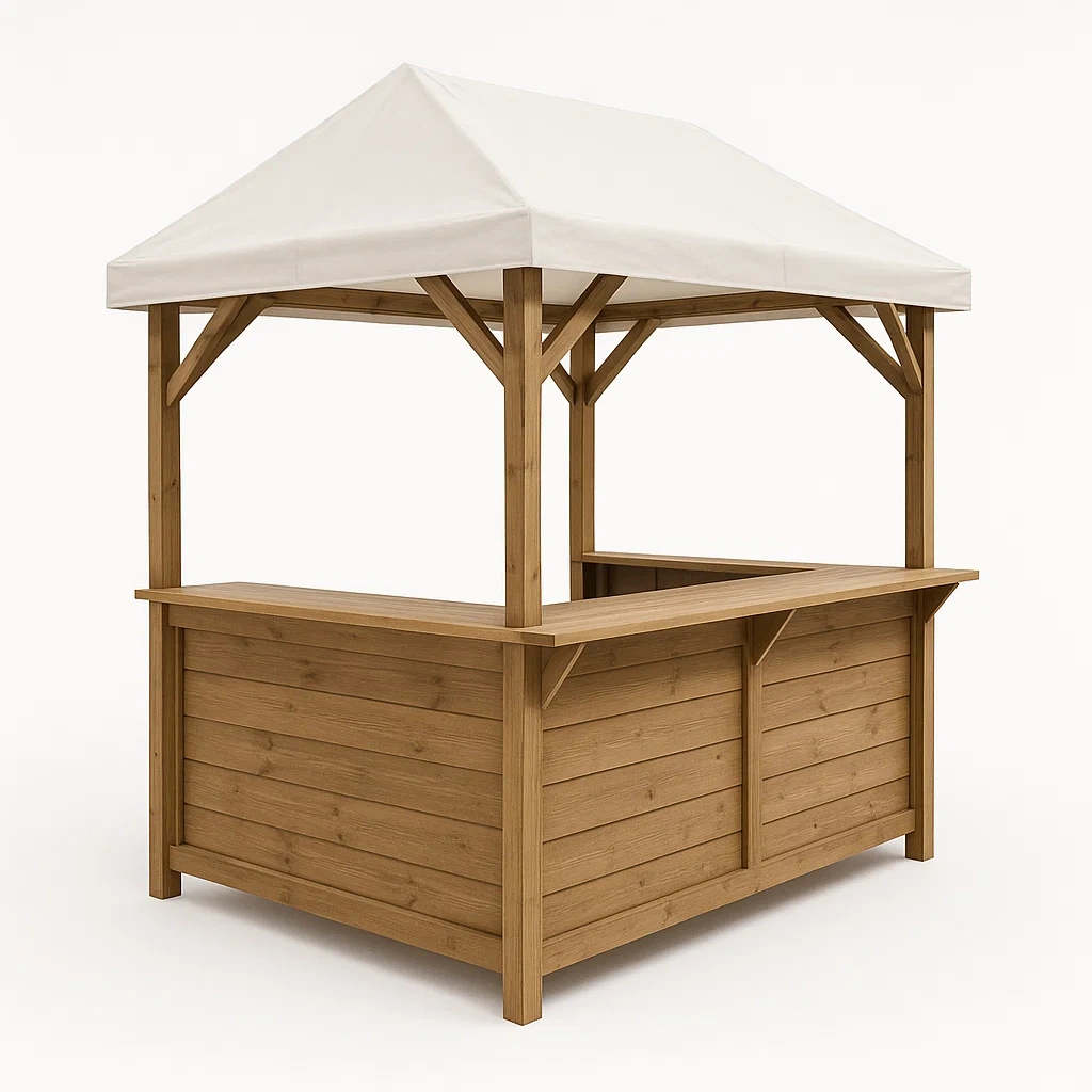 Bar da giardino in Legno con Copertura in Poliestere-Woodaso