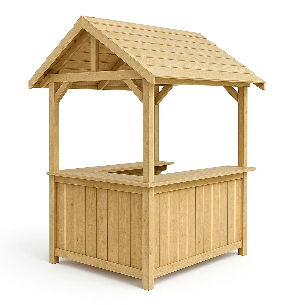 Bar da giardino in Legno di Pino con Tettoia-Woodaso