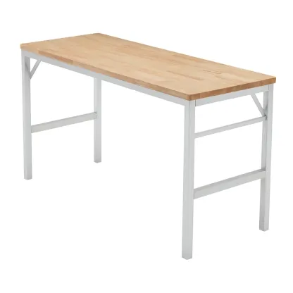 Banco da lavoro Rettangolare in Legno e Acciaio 150x70x85 cm-Woodaso