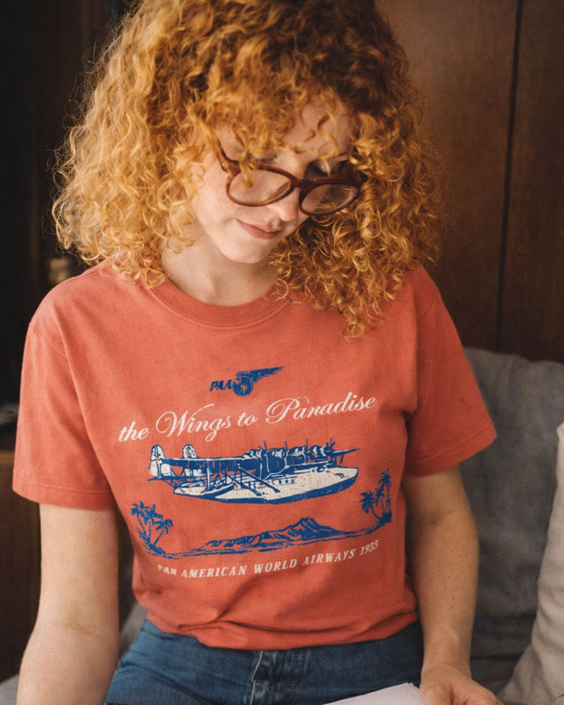 TheRetroTee Pan Am Clipper 1930s Cotton T-Shirt