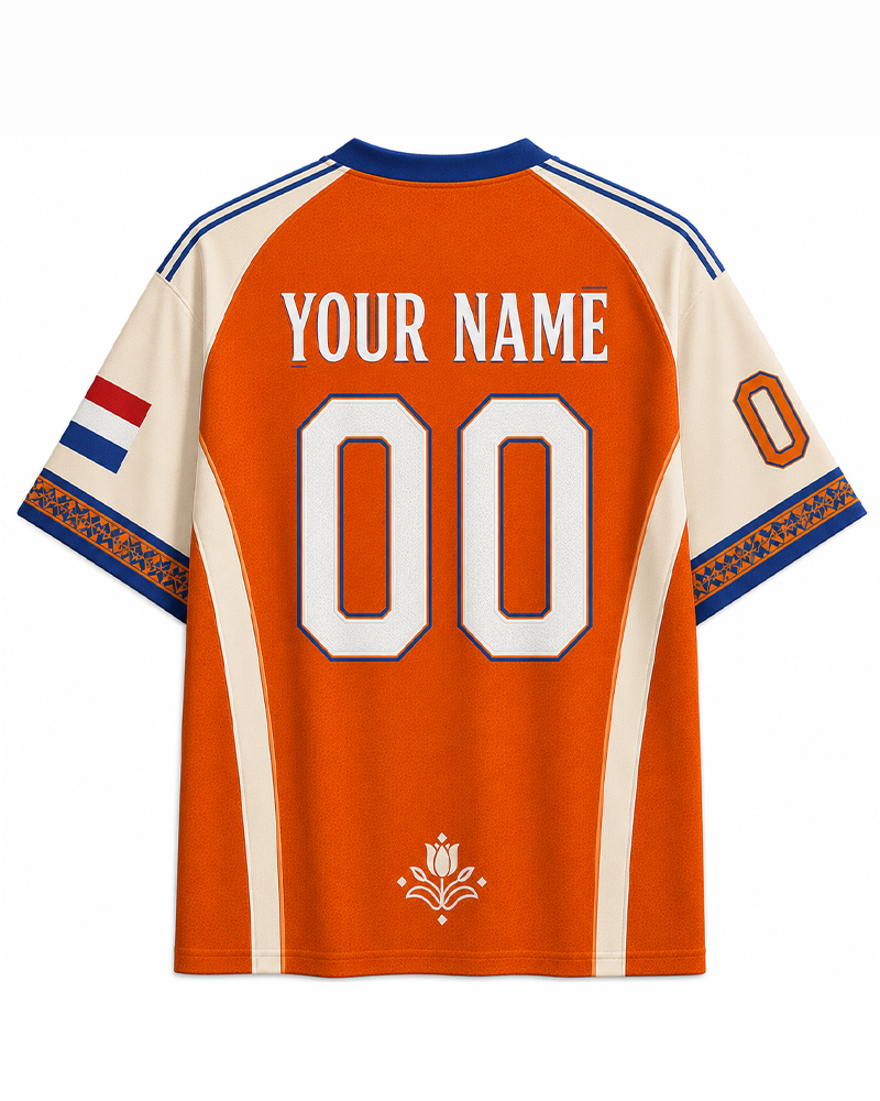 TheRetroTee 1970s Dutch Orange Era Soccer Jersey