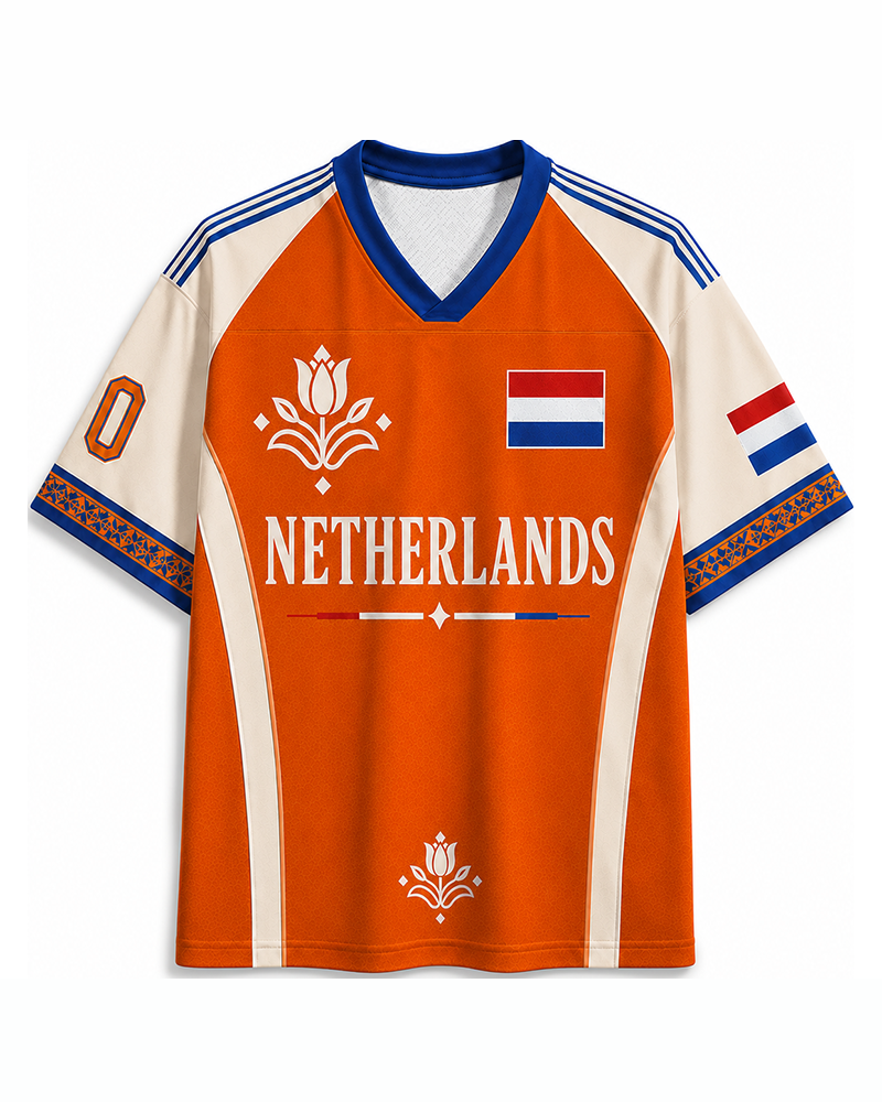 TheRetroTee 1970s Dutch Orange Era Soccer Jersey