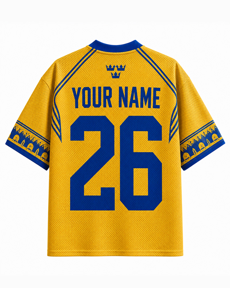 TheRetroTee Custom Sweden Soccer Mesh Jersey