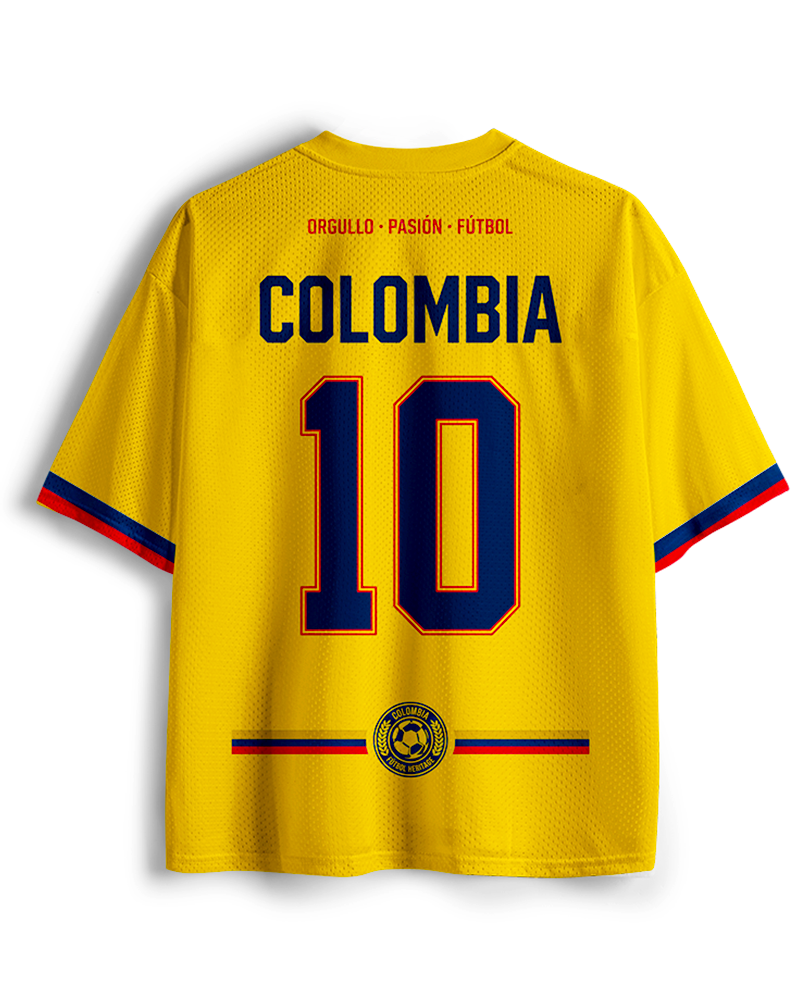 TheRetroTee Vintage Colombia Football Heritage Mesh Jersey
