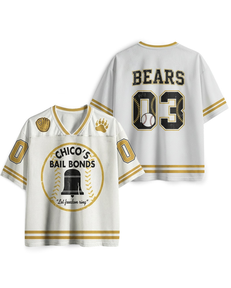 TheRetroTee Chico's Bail Bonds 1970s Mesh Jersey