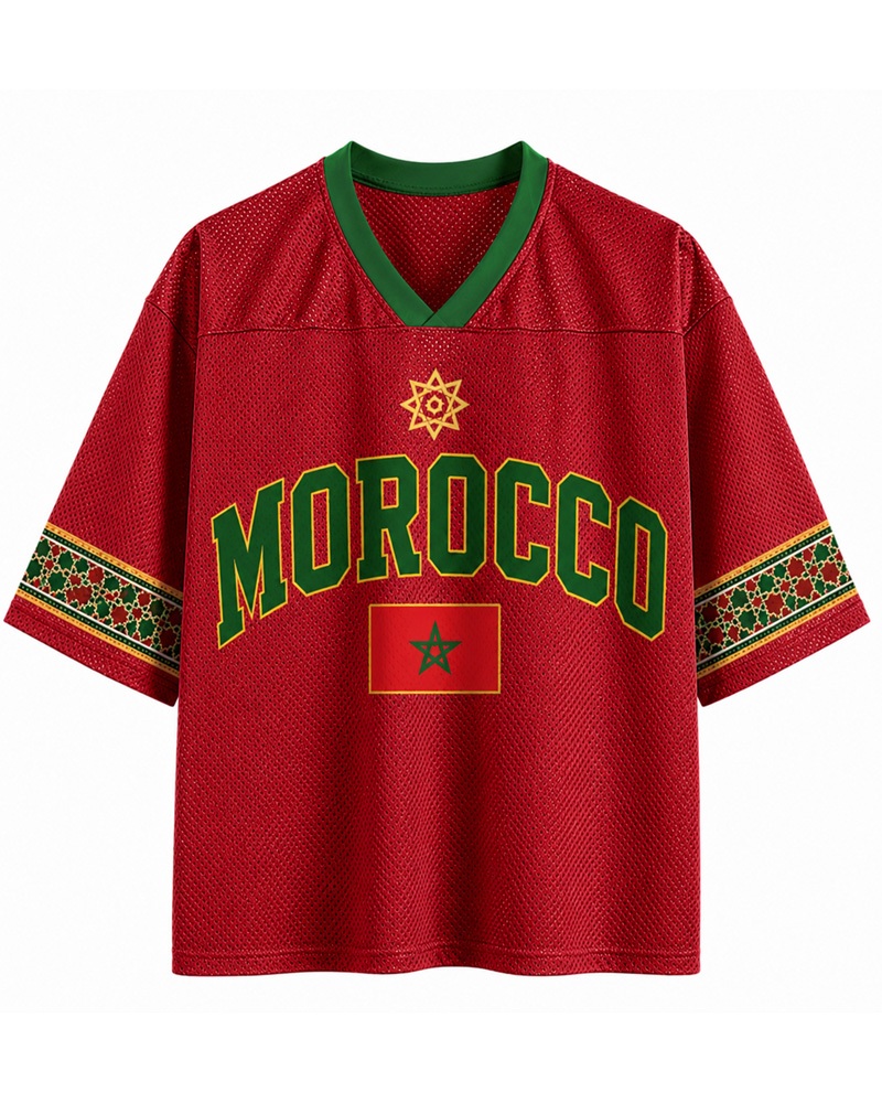 TheRetroTee Custom Morocco Soccer Mesh Jersey