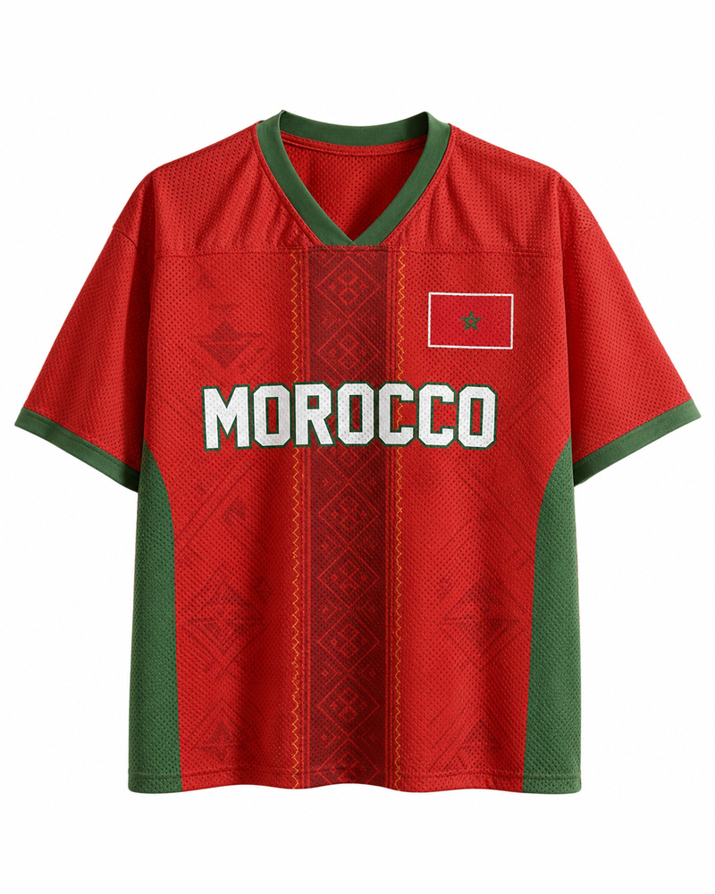 TheRetroTee Custom Morocco Soccer Mesh Jersey