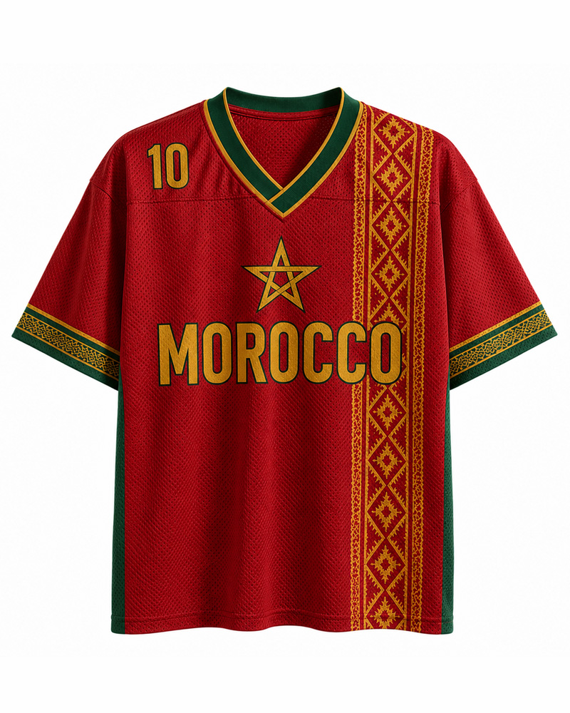 TheRetroTee Custom Morocco Soccer Mesh Jersey