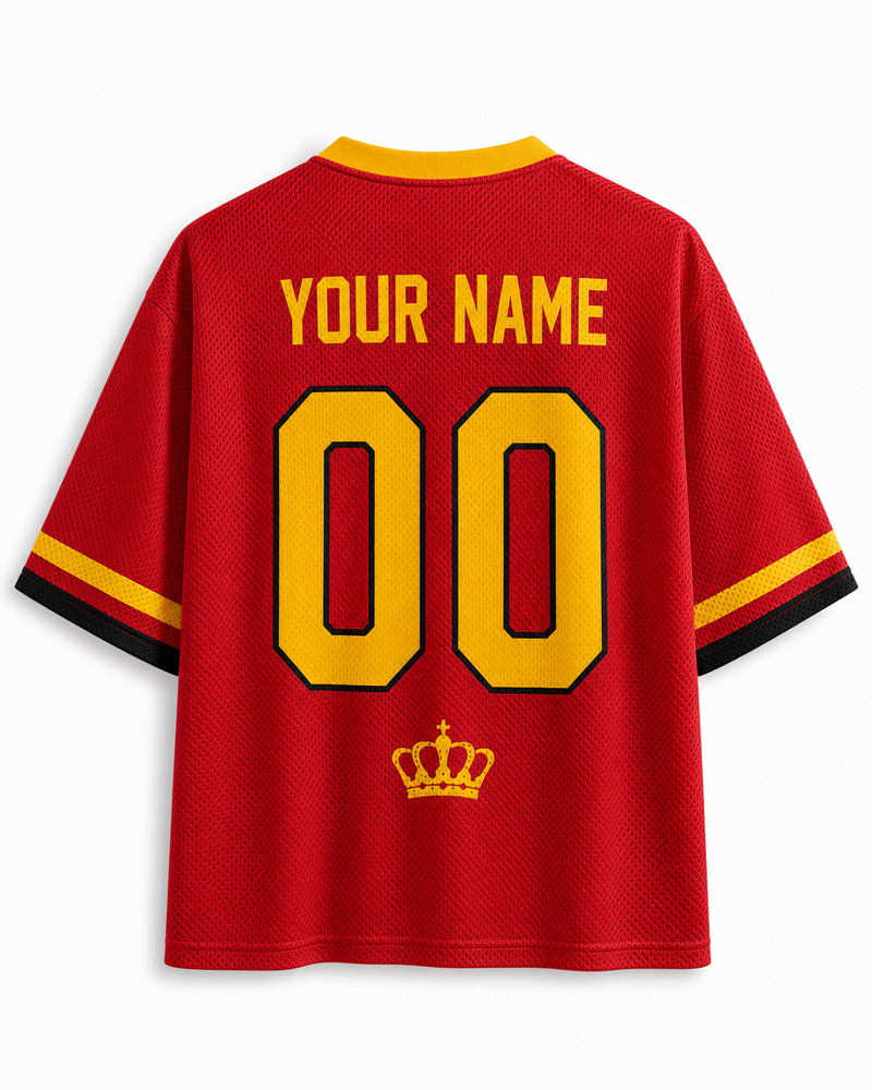 TheRetroTee Personalized Belgium Soccer  Mesh Jersey