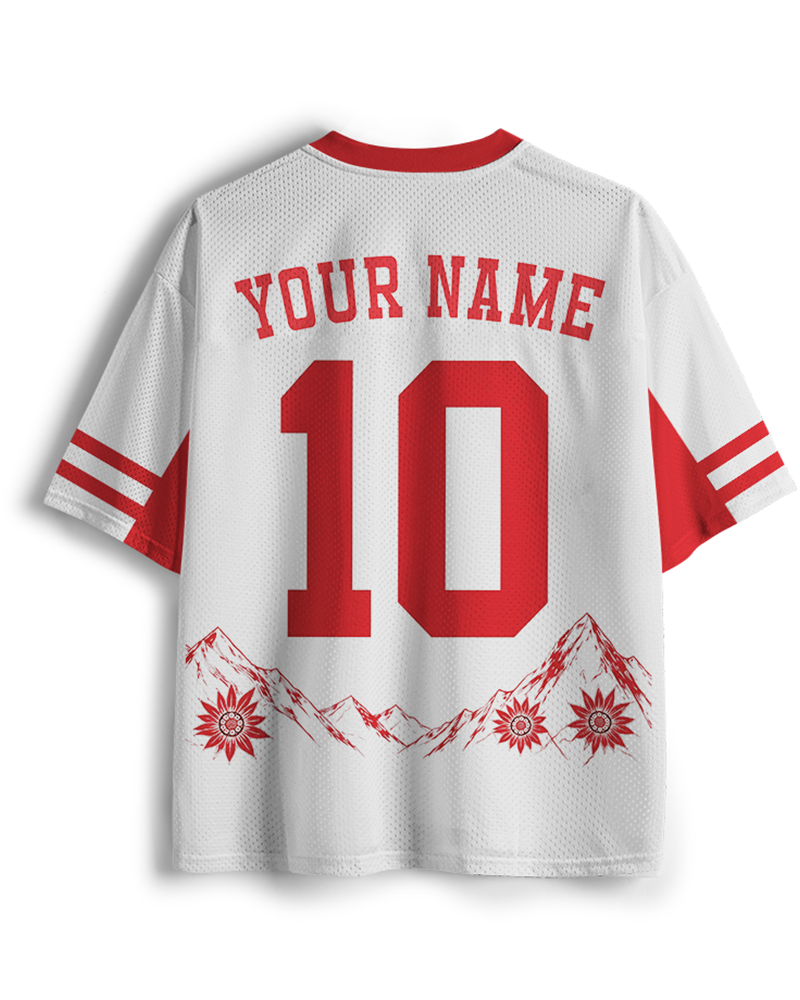 TheRetroTee Personalized Switzerland Soccer Mesh Jersey