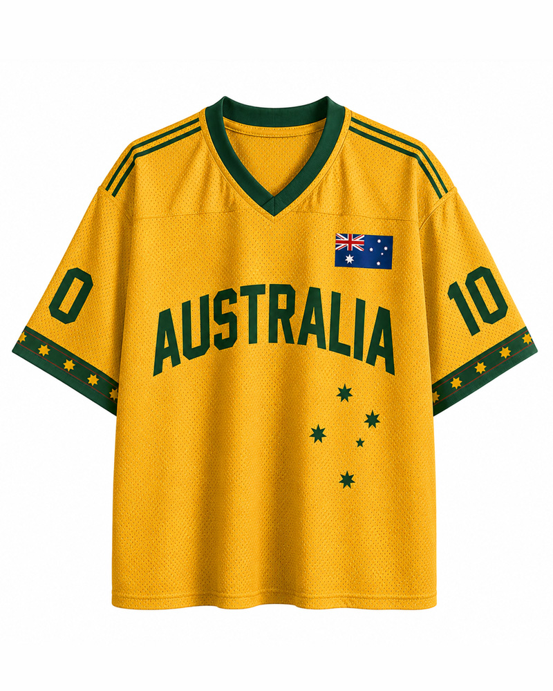 TheRetroTee Personalized Australia Soccer Mesh Jersey
