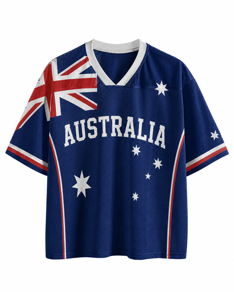 TheRetroTee Personalized Australia Soccer Mesh Jersey